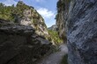 © Harry Laub/imageBROKER - Hiking trail in the gorge of Trevans, Gorges de Trévans, near Estoublon, Alpes-de-Haute-Provence, Provence, France