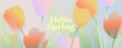© Tanya Shulga - Spring floral background with tulips flowers with soft, blurred outlines and gradients in pastel shades. The style is dreamy, soft, and artistic.