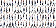 © Dibyendu - Collage of walking people in various business and casual outfits