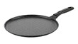 © Naseem - Black frying pan with non stick coating and ergonomic handle for easy cooking and serving on various stovetops and kitchen settings effectively every day