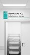 © RAFLY - Neonatal Intensive Care Unit Interior: Baby Bassinets in Hospital Ward Storage Area