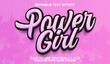 © Zeta - Power Girl Superhero Strong Brave Heroine Vector Fully Editable Smart Object Text Effect