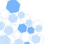 © Rayhan - Abstract blue hexagon shape for frame illustration design