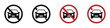 © PUSPO - No parking vector signs set. Don't park here vector icons