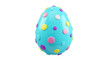 © pp - 3D Rendered Blue Easter Egg with Colorful Polka Dots