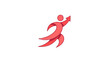 © Lana - Dynamic Red Human Figure with Upward Arrow Symbolizing Progress.
