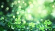© Kristina - Clover confetti on St. Patrick's Day with green bokeh background creating a festive scene