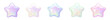 © 3Dfun - ゆめかわホログラム3Dアイコンセット｜ぷっくりスター透過素材