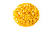 © Amelia - Close-up of golden, kernel corn, cut into small pieces. The image has a clean, isolated composition