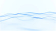 © Vooper - Smooth blue particle waves forming soft digital landscape on clean light background, minimal futuristic flow, abstract fluid energy surface, calm modern technology style.