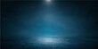 © FANUSH - A dark blue spotlight illuminates a misty night sky texture where light blue smoke and storm clouds blend into a deep ocean backdrop of space and steam