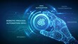 © Onetrick  - Futuristic Robotic Process Automation (RPA) concept with glowing digital robot hand touching virtual gear interface. Business efficiency, innovation, and digital transformation technology background.