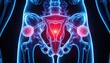 © Dodi - Detailed human female reproductive system with highlighted uterus and ovaries