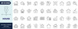 © Gretta - House icon set in outline style. Collection of house, home, building, property, real estate, and residential. Editable stroke. Vector icon collection.
