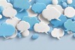 © ART BY SAIFUL - Vibrant photo of Abstract 3D Speech Bubbles and Cloud Shapes for Communication Concept