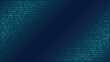 © ryzhi - Binary Grid Texture - Cyan Digital Code Field on Dark Blue Gradient Background