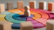 © avijit - Corporate Development and Business Objective Targeting with Wooden People Blocks high resolution photo