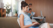© Flash25/peopleimages.com - Online, woman and employee with laptop, office and email marketing on web and copywriting with info. Typing, copywriter and person with tech for ad campaign, coworking or editing article in business