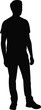 © Sakina - Male silhouette, standing figure, casual posture, human outline, black design, simple artwork, generic person, minimal illustration, modern vector