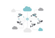 © firman - Surveillance cameras connected to cloud storage via network infrastructure in a secure monitoring system