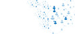 © nijom - Network background. Connections with points, lines, and people icons.  water splash on white background