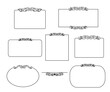 © Somyk - 6521 Set of vector retro frames with place for text linear design  . From the largest and best collection of frames.