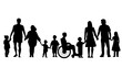 © Apple Stock 963 - Diverse Family Silhouettes Holding Hands Together