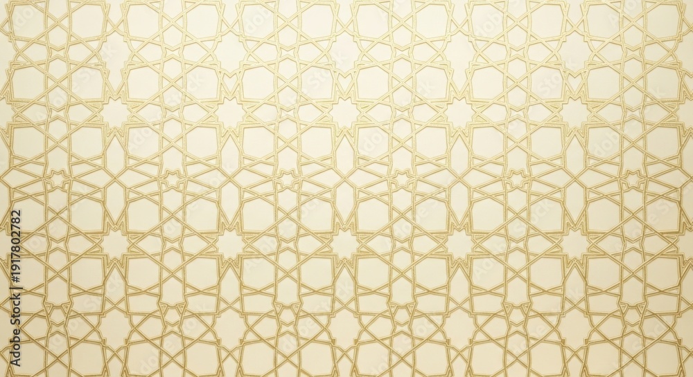 Islamic Subtle Pattern Seamless geometric Islamic pattern in a subtle beige and gold color ...