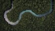© Mursid - Aerial view of a winding river through lush green forest, showcasing natural beauty