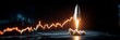 © Aquir - Rocket launching from rapidly rising financial chart. Rocket launching from an upward-trending candlestick chart symbolizing rapid financial growth