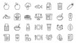 © Icon Master PNG - Assorted Nutrition Icon Sheet Featuring Vector Illustrations of Healthy Foods and Drinks