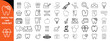 © iconpower - Dental thin line icons set. Tooth icon. Dentist, Dental, Tooth editable stroke icons collection. Vector illustration