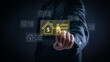 © IDOL'foto - digital mortgage approval and home loan process. business selecting digital mortgage approval with home loan checklist and financial, online real estate financing technology and banking automation