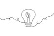 © Tahmina - Light bulb continuous one line drawing minimalist style isolated outline vector illustration