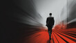 © Ps_Studio21 - Businessman silhouette walking motion blur red black city finance success Businessman silhouette walking with dynamic motion blur red black city