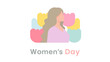 © Have a Good Day - Soft Pastel Modern Female Silhouette Background for International Women’s Day Equality and Empowerment Poster
