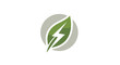 © Shella - Green leaf with lightning bolt logo emblem icon.