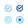 © Lalavida - Flat Colored Checklist and Radio Button Icon Set for Form and Selection Interface
