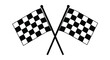 © Tm Studio - Two checkered flags crossed representing a finish line or racing victory