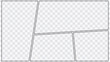 © Oleg - Minimal comic book page grid with dynamic diagonal panel. Manga template isolated for webtoon and cartoon design.