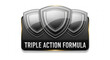 © Zahid - Triple action formula shield logo with protective symbol