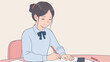© jinguji_teacher - 勉強する女子学生 - 勉強する女子学生5