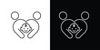 © Tifany - Icon Illustration of a happy baby nestled between two loving adults forming a heart shape