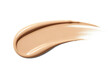 © Shahanaz - Smooth light beige foundation swipe on white background