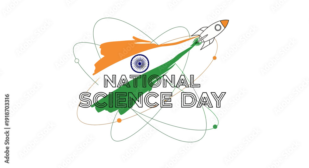 National Science Day 2026 vector illustration celebrating C. V. Raman ...
