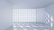 © Westend61 - Modern bright interior with geometric pattern window and sunlight