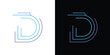 © SuperKin - The letter 'D' with a touch of modern, minimalist digital elements
