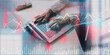 © WrightStudio - Global Financial Market Decline and Digital Analytics of Downward Trend.