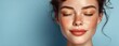 © Julia - Glowing complexion, eyes closed, sunny setting, skincare, beauty