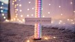 © Syazwan - Continue With Intention Sign on Glowing Neon Beads
